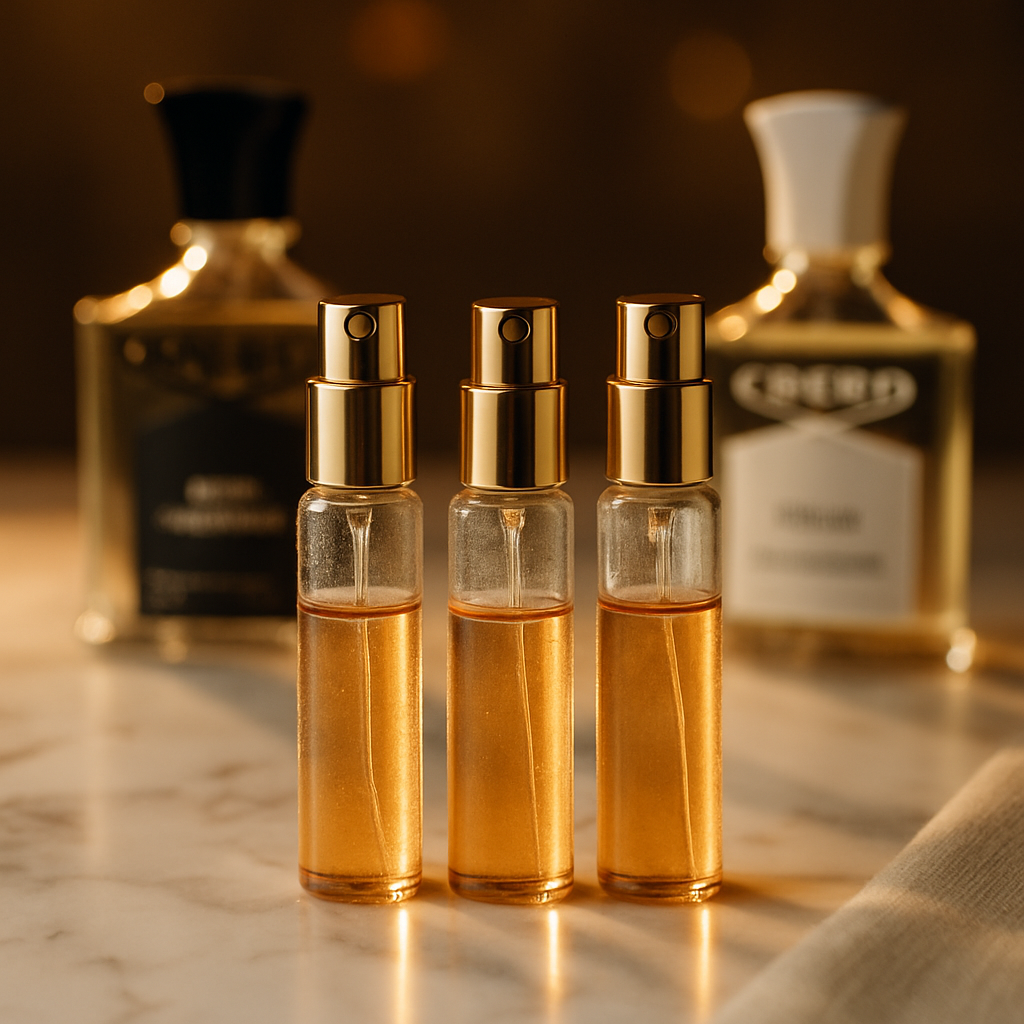 Perfumes Creed: lujo sensorial y practicidad en atomizadores de cristal de 10ml