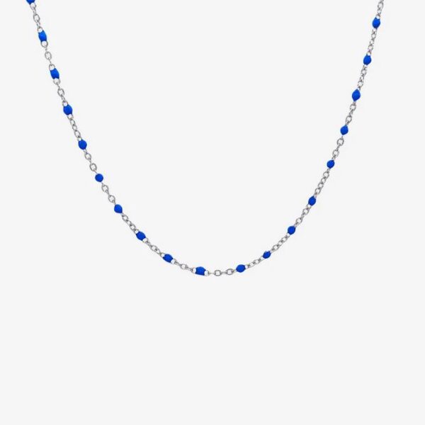 Cadena Gem Plata (Azul)